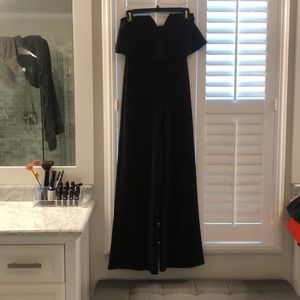 Strapless sweetheart black jumpsuit. Size S